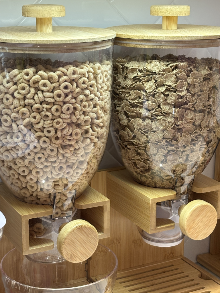 Honey-Can-Do Bamboo Cereal Dispenser with Airtight Lid